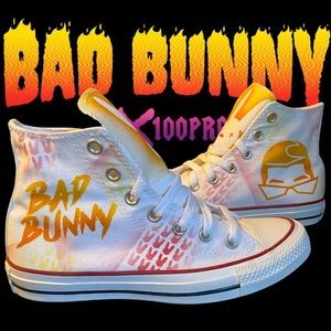 Customized bad bunny converse